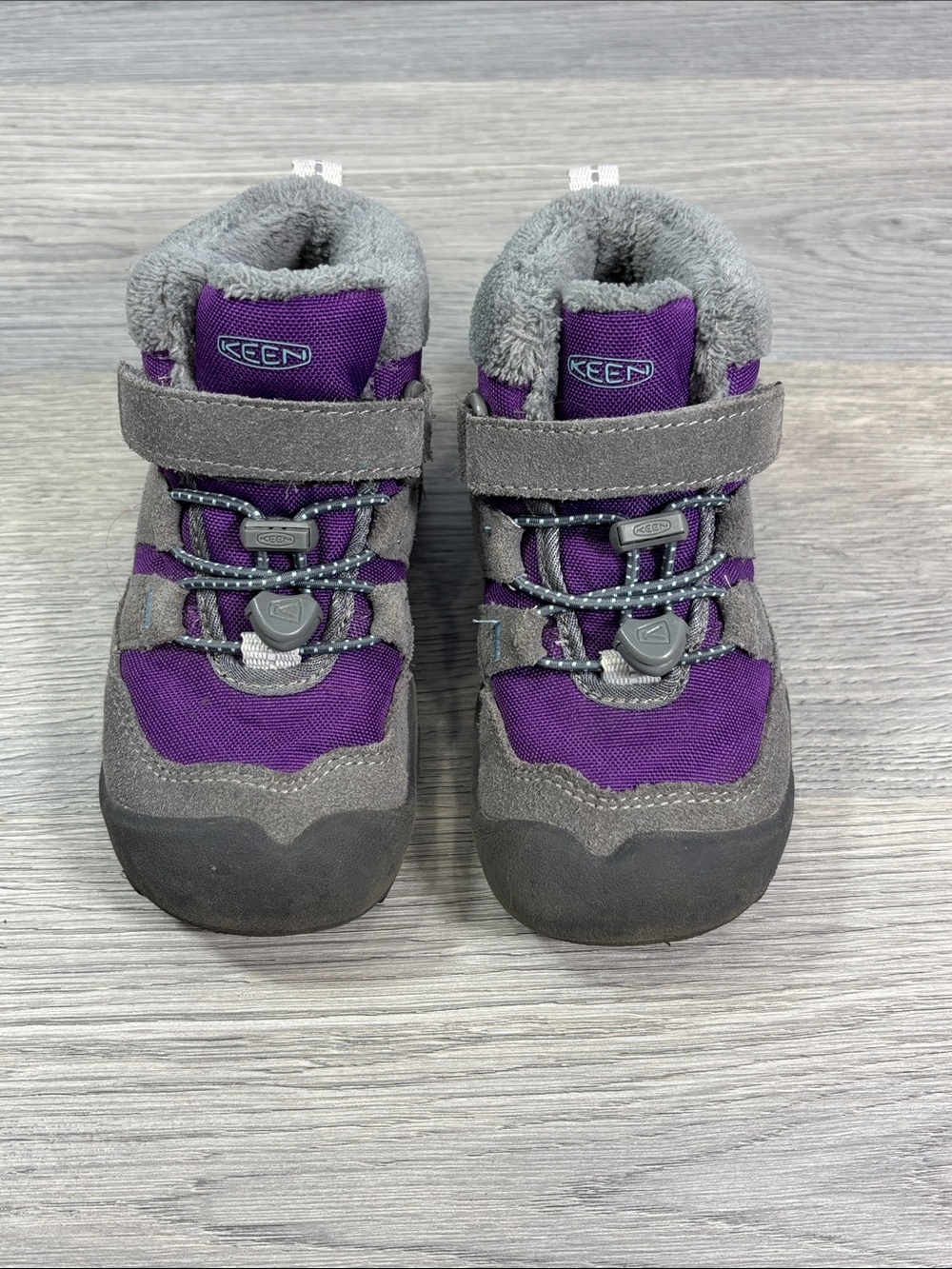Keen Knotch Chukka Toddler Purple & Gray Winter Boots - size 9